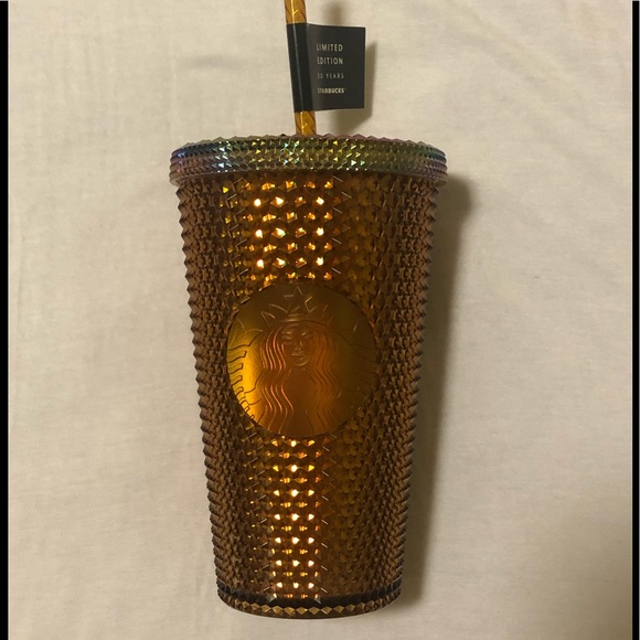 50th Anniversary Starbucks Honeycomb/Gold Tumbler